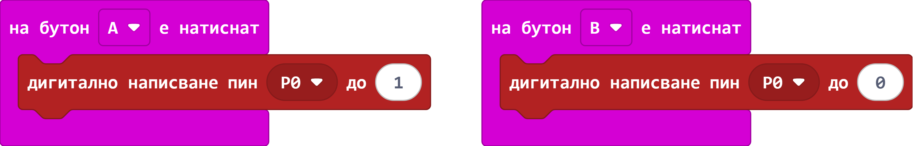 Външен светодиод на пин